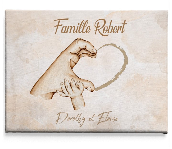 The hands of the family