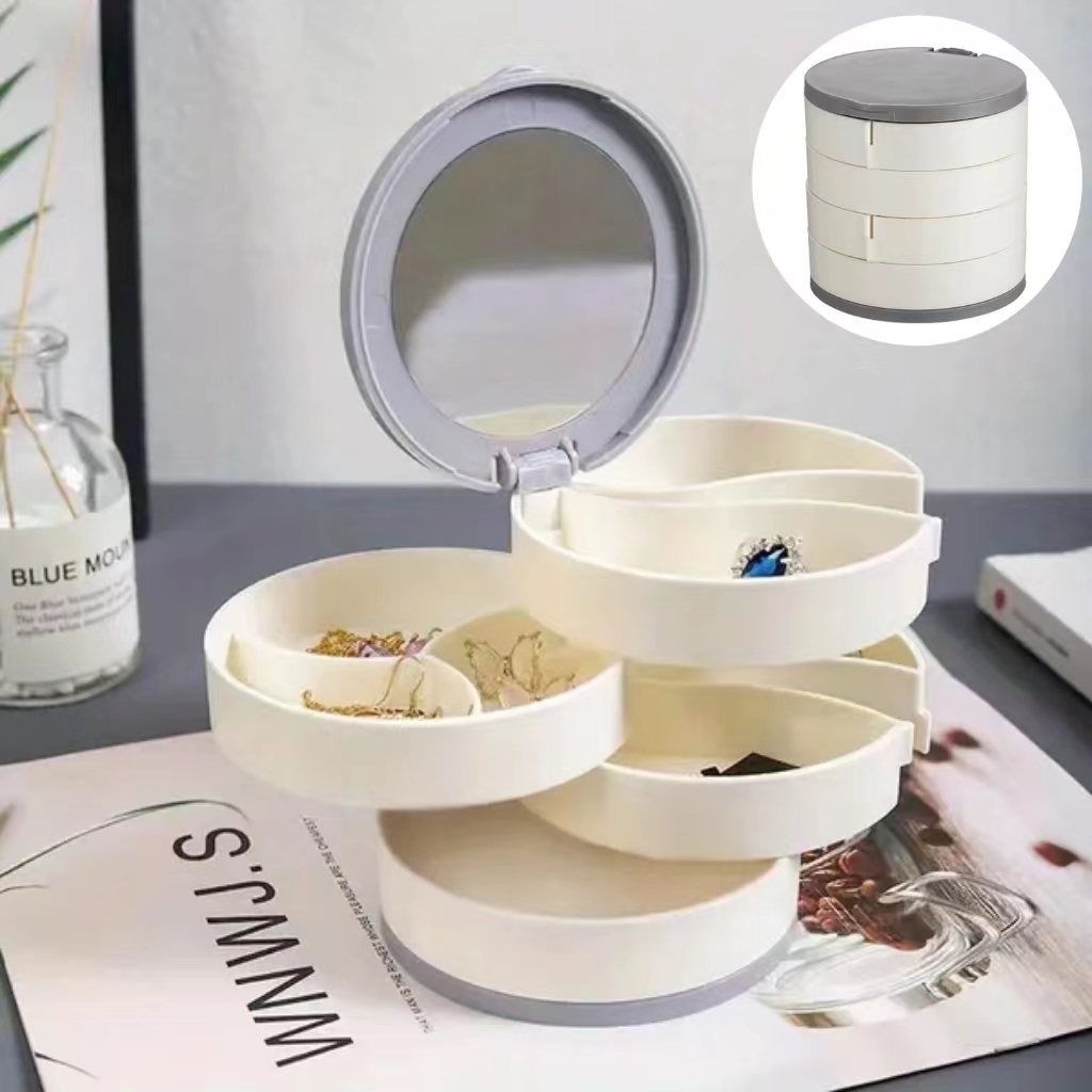 🔥65% Off🔥4 Layers Rotatable Jewelry Storage Box
