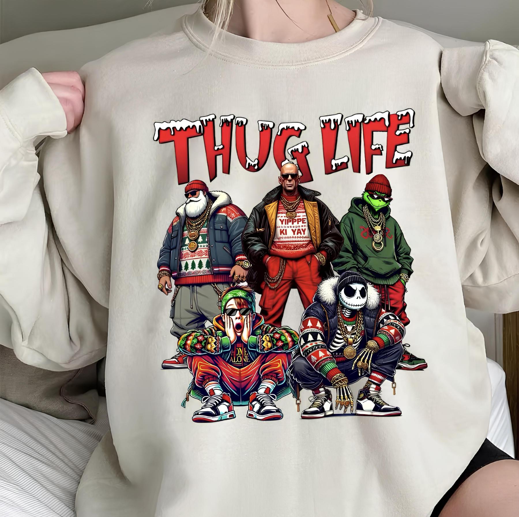Christmas Thug Life Movie Character Sweatshirt