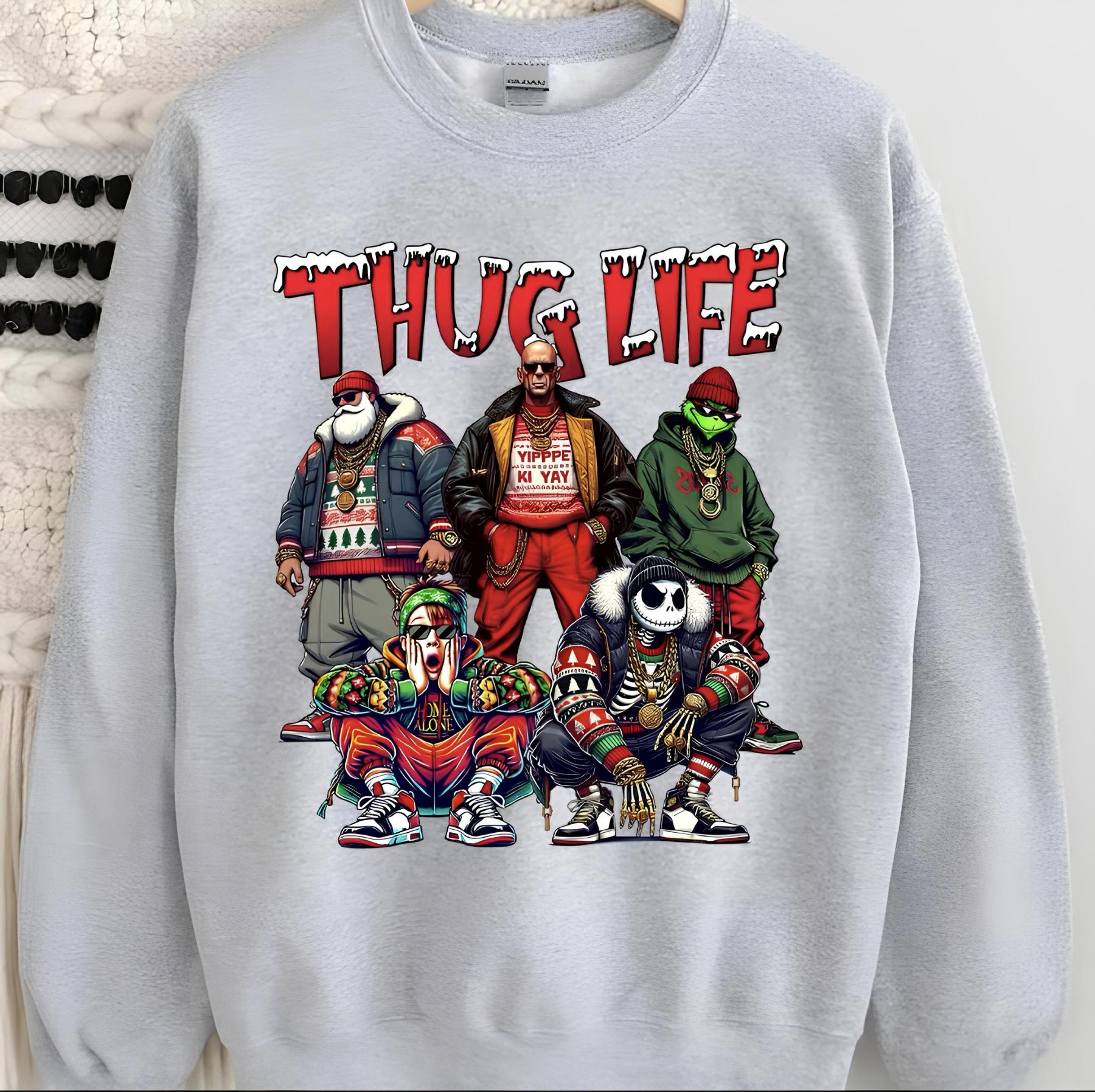 Christmas Thug Life Movie Character Sweatshirt