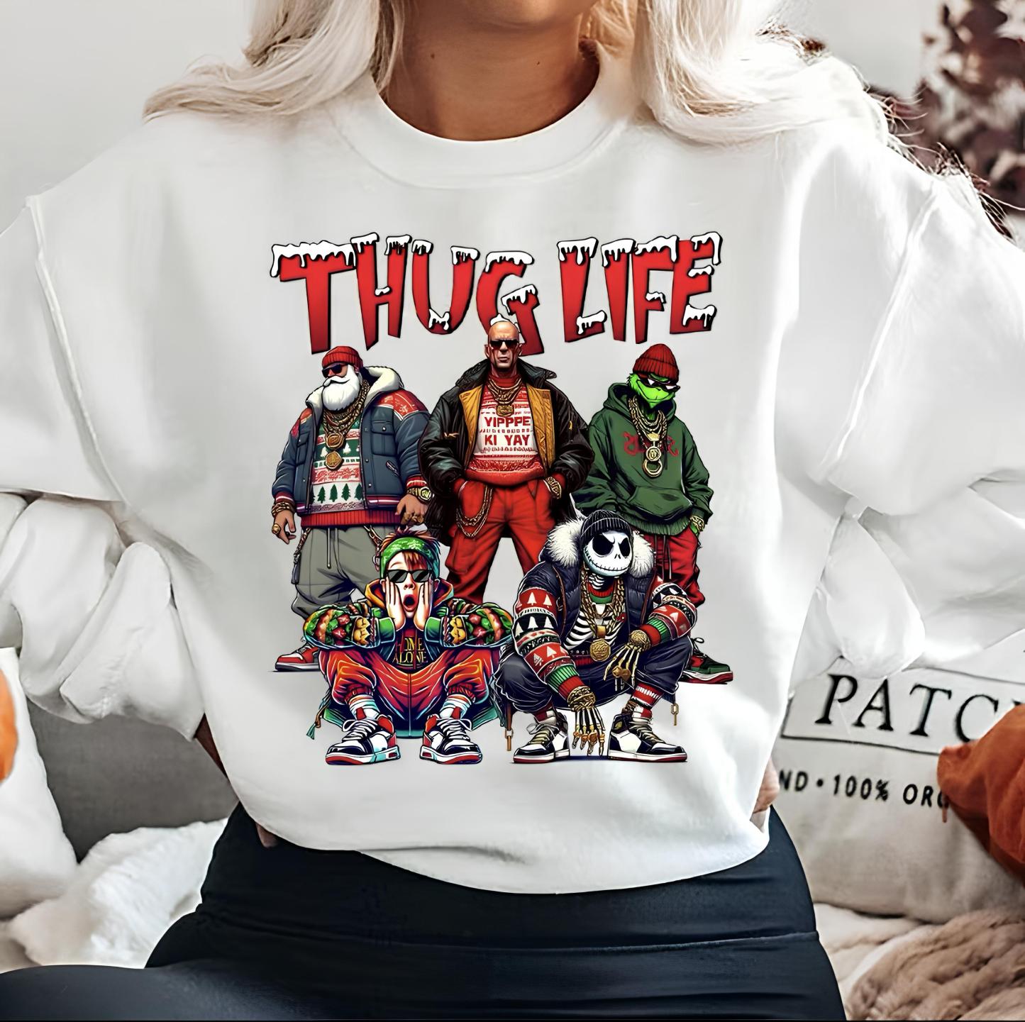 Christmas Thug Life Movie Character Sweatshirt