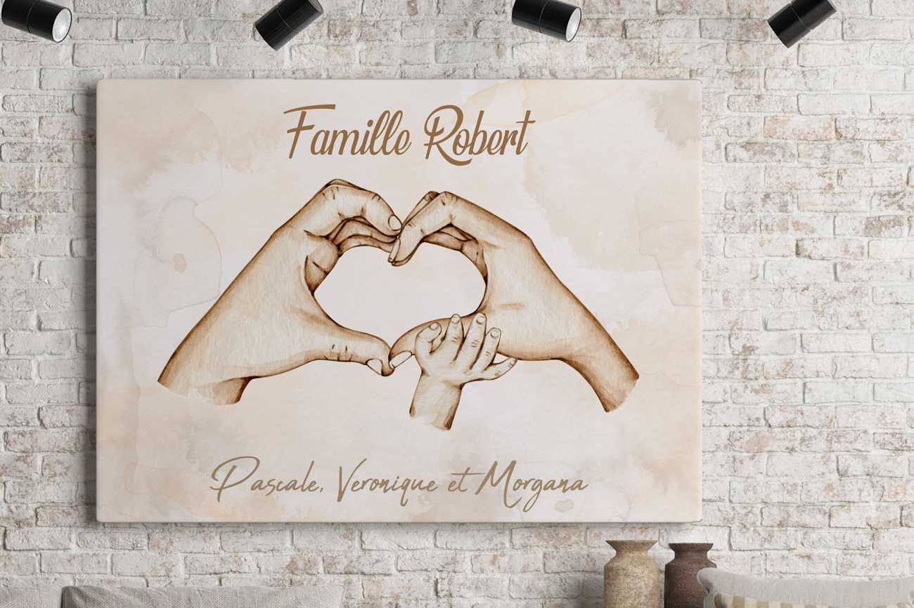 The hands of the family