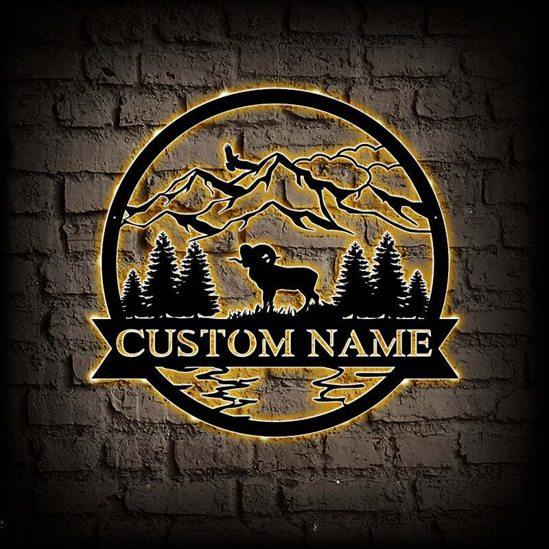 Custom Ram Metal Wall Art With LED Lights