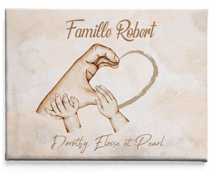 The hands of the family