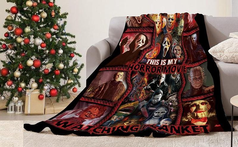 ����Custom Horror Movie Watching Blanket, This is My Horror Movie Blanket, Halloween Blanket,Halloween Gift For Horror Fans����