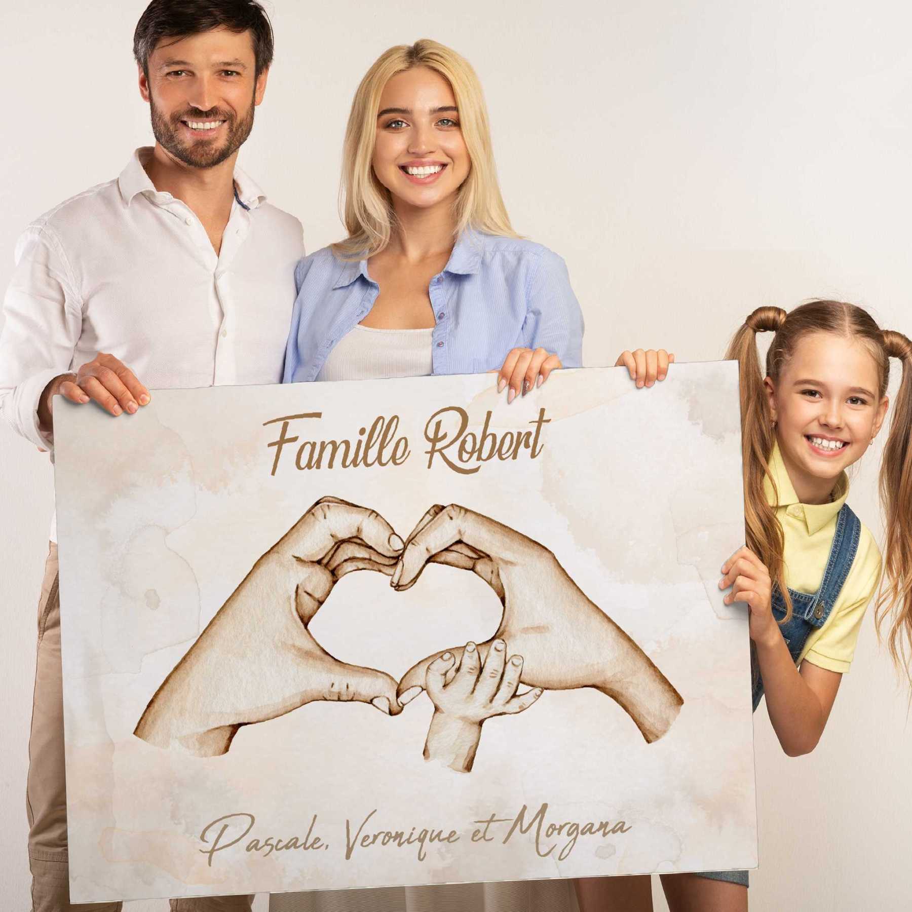 The hands of the family