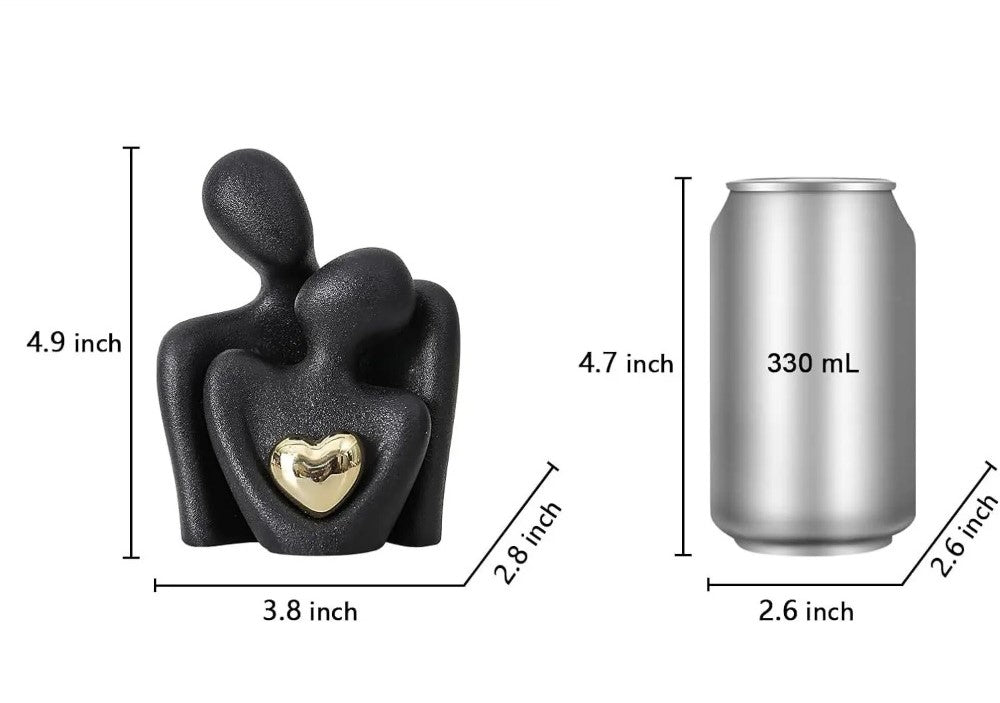 Golden Heart Bond Expression Sculpture