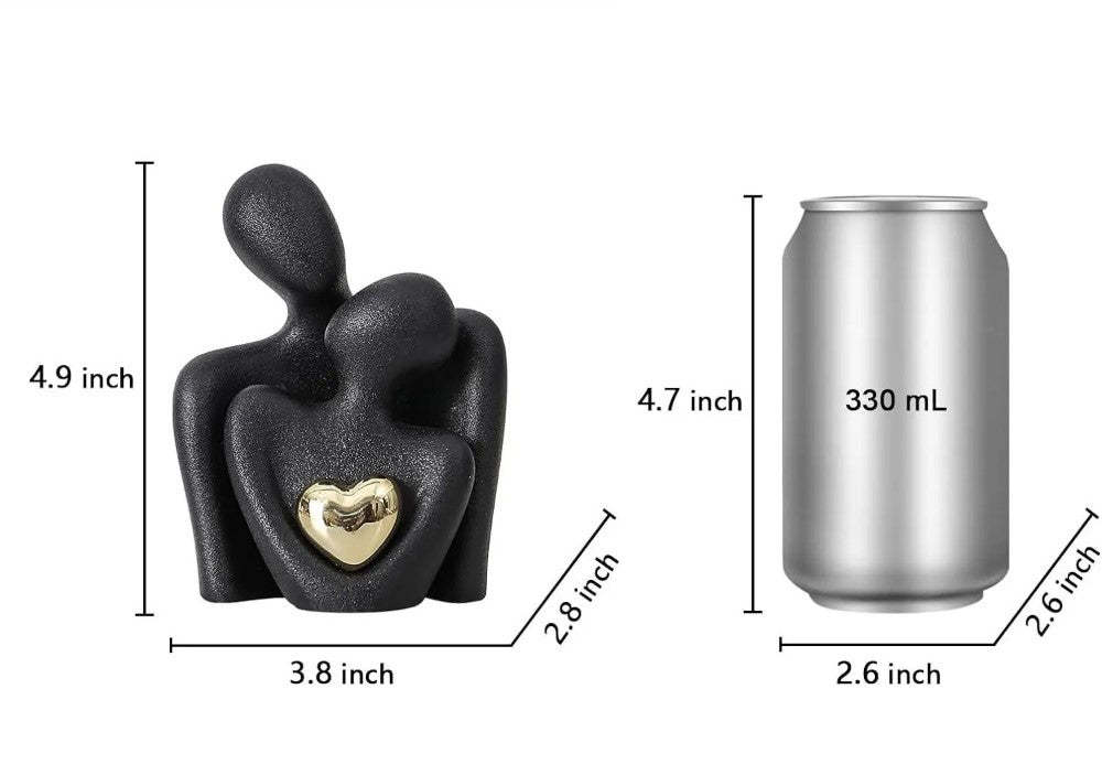 Golden Heart Bond Expression Sculpture