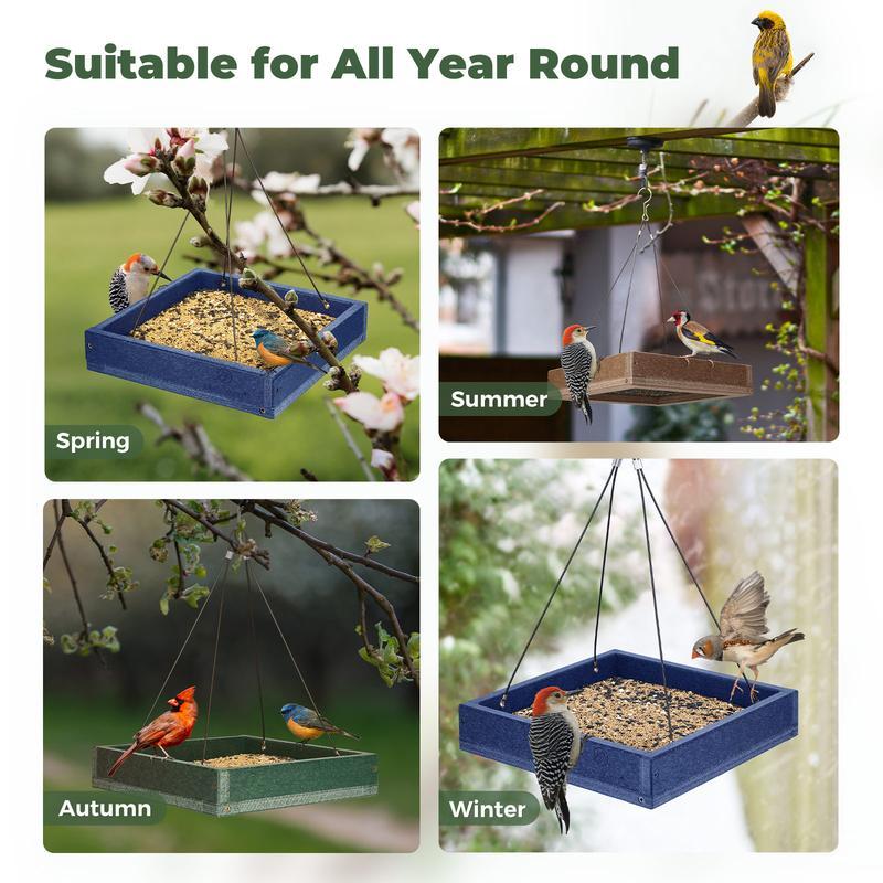 Kingsyard Large Capacity Platform Bird Feeder