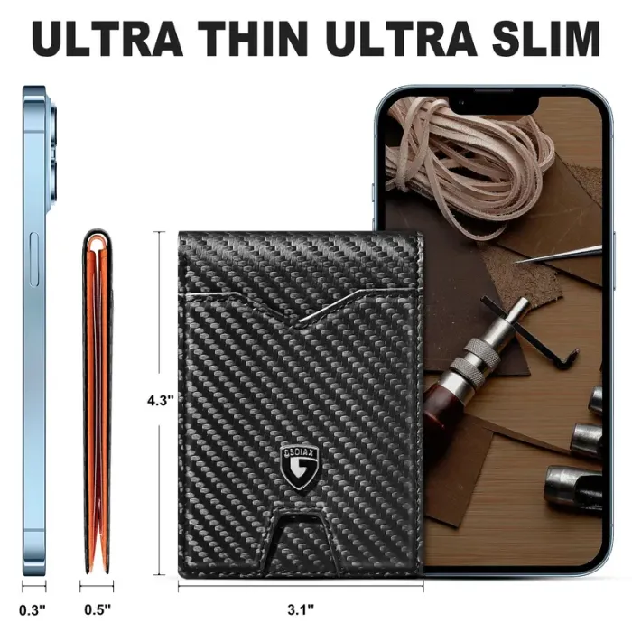 Men's Slim Wallet with RFID Blocking