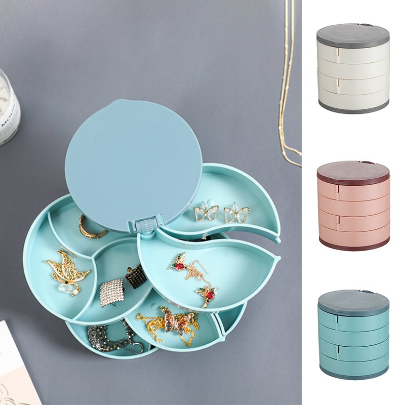 🔥65% Off🔥4 Layers Rotatable Jewelry Storage Box