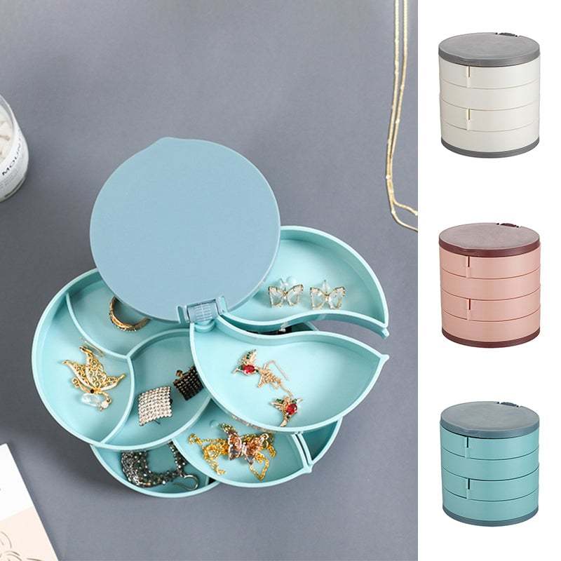 🔥65% Off🔥4 Layers Rotatable Jewelry Storage Box