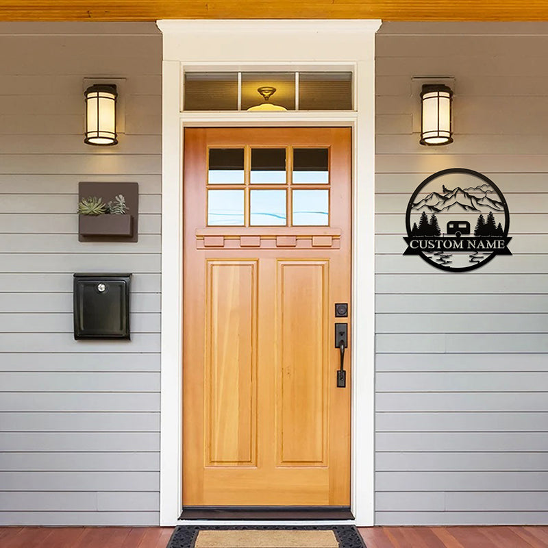 Custom Camper Metal Wall Art With LED Lights