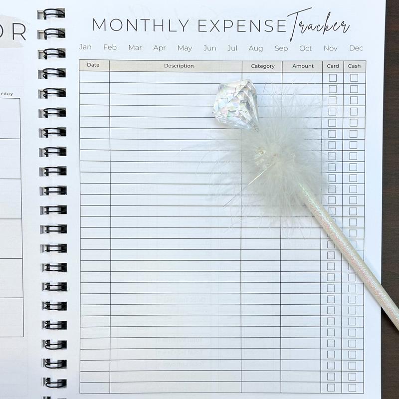 That Budget Babe 12 Month Undated Budget Planner with 116 Pages of Beginner Friendly Budgeting Templates