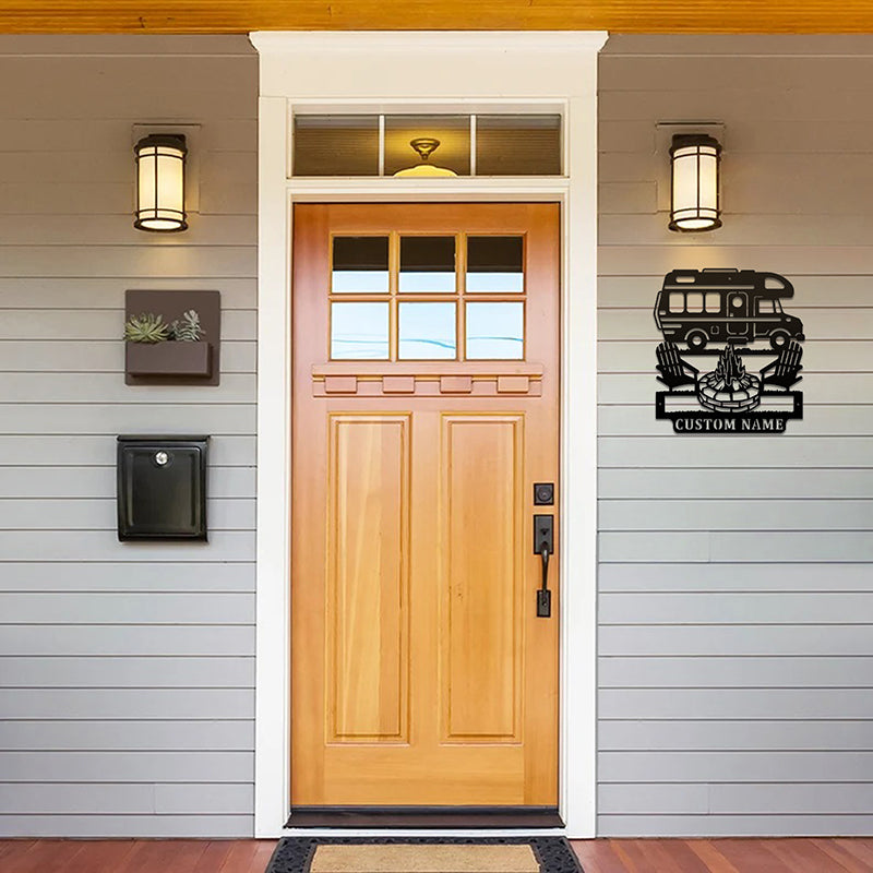 Personalized Motorhome Camper Metal Wall Art With LED Lights