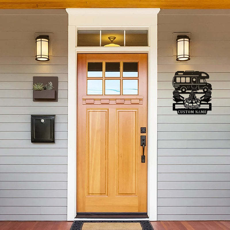 Personalized Motorhome Camper Metal Wall Art With LED Lights