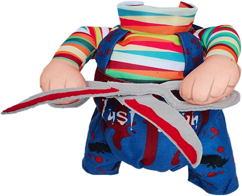 NACOCO Dog Halloween Scissors Style Doll Costume Pet Christmas Cosplay Adjustable Doll Funny Special Clothes Puppy Party Clothes for Small Dogs Cats (Small)