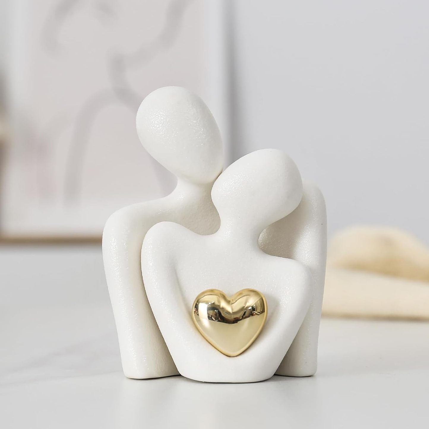 Golden Heart Bond Expression Sculpture
