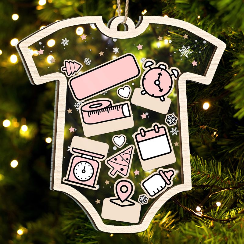 Baby First Christmas - Personalized 2-Layered Mix Ornament