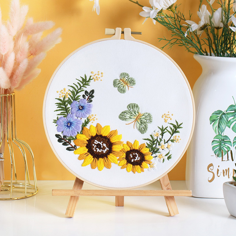 UrCustomHUB - Sunflowers Embroidery Kit for Beginner