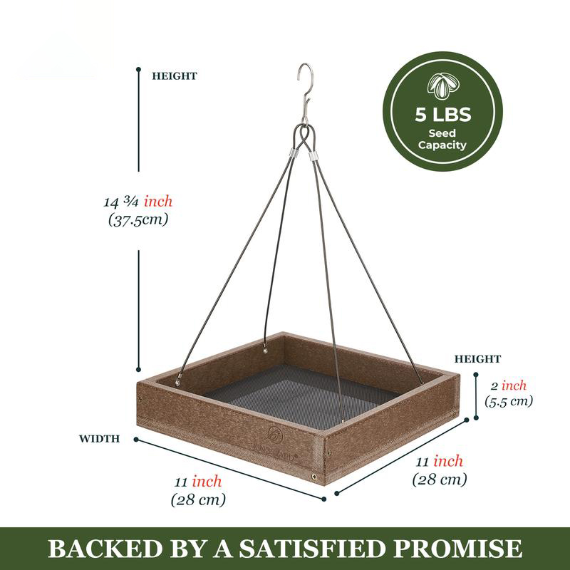 Kingsyard Large Capacity Platform Bird Feeder