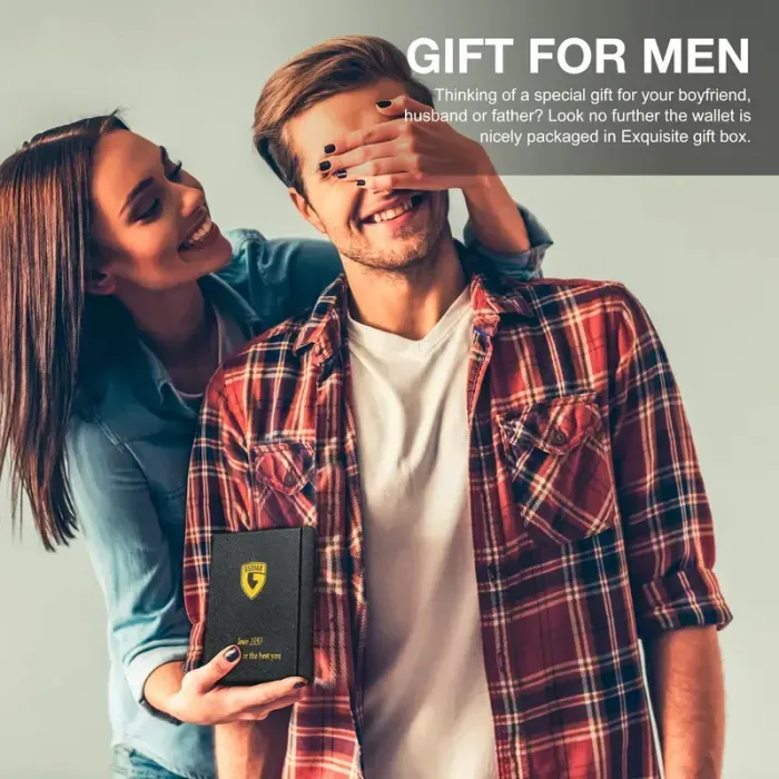 Men's Slim Wallet with RFID Blocking