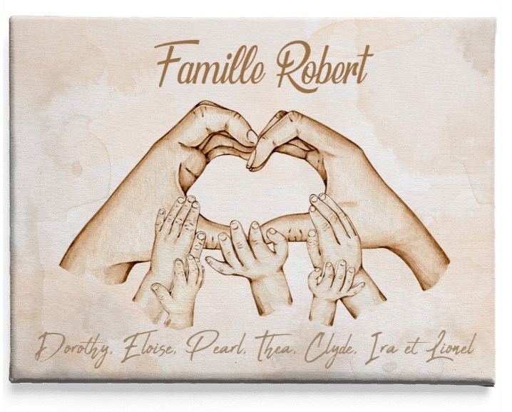 The hands of the family