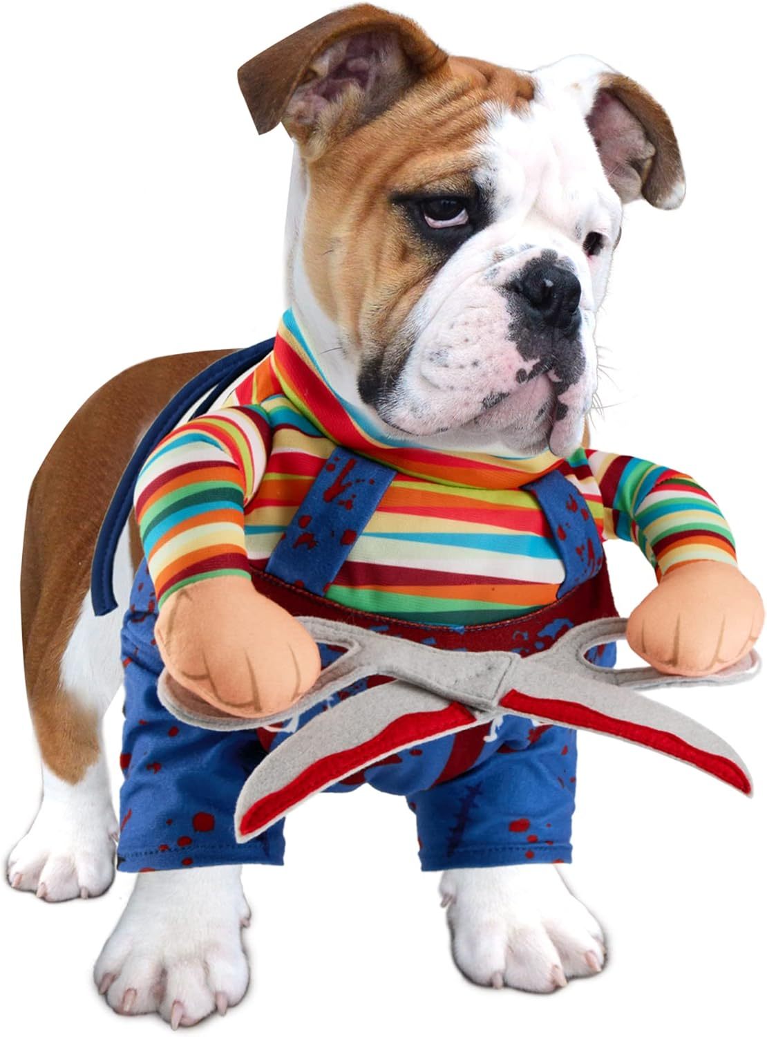 NACOCO Dog Halloween Scissors Style Doll Costume Pet Christmas Cosplay Adjustable Doll Funny Special Clothes Puppy Party Clothes for Small Dogs Cats (Small)