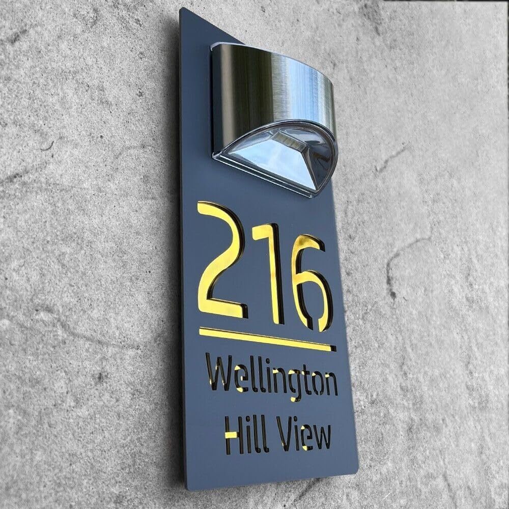 🚪Customized Solar House Sign【🌏Worldwide Shipping】