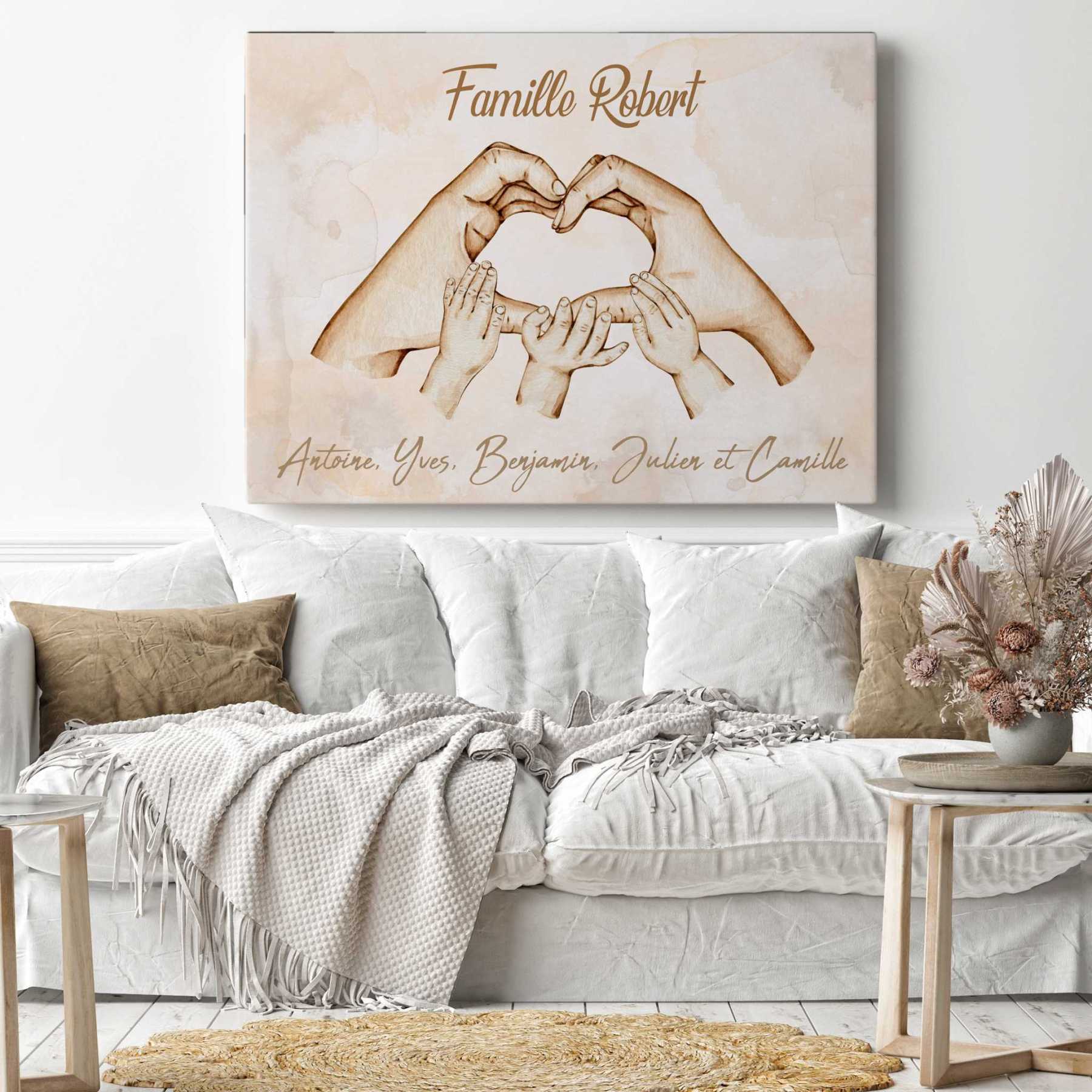 The hands of the family