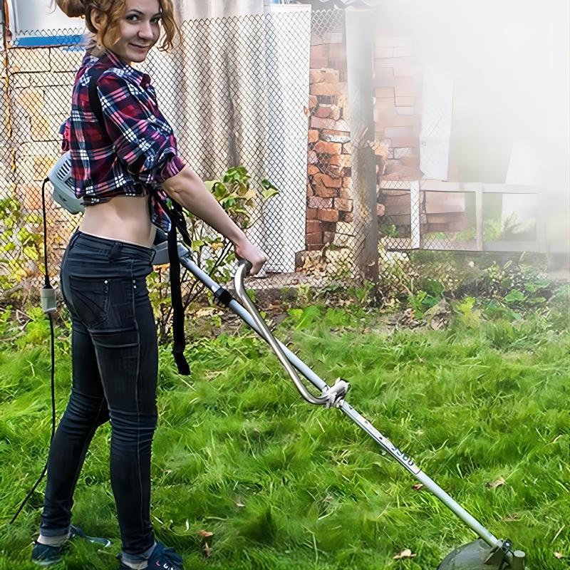 Ergonomic lawn mower auxiliary handle,handle extension,fits 99% of commercial and residential trimmers,say goodbye to hand and back fatigue