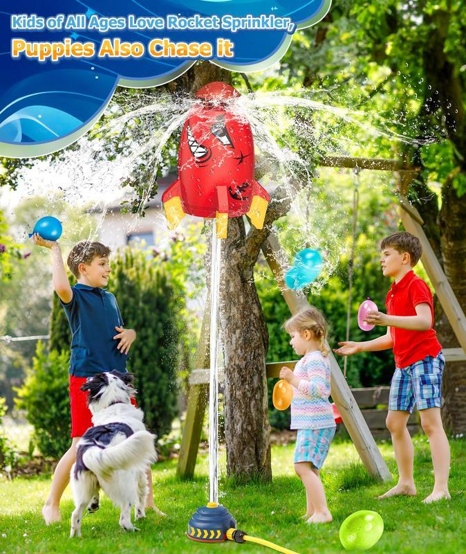 Water Rocket, Sprinkler Water Rocket Launcher Outdoor Water Toys for Kids,Rocket Design Water Powered Liftoff 9-16ft & Spin,Summer Garden Lawns Water Summer Backyard Garden Water Toys for Kids,Birthday Gift for Girls Boys