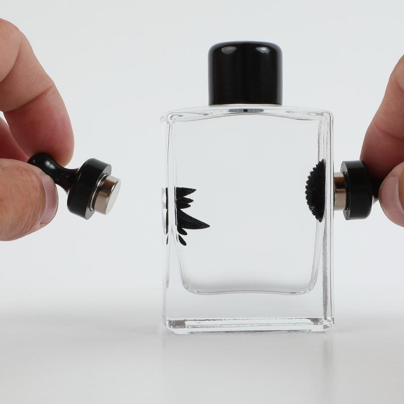 FerroFluid Display Bottle to Display on Desk – Ferro Fluid Liquid Metal STEM, Magnetic Desk Ornament with Neodymium Magnets, Desk Accessory