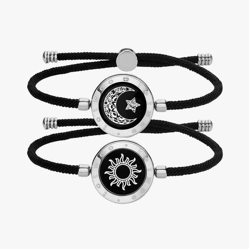 Sun&Moon Touch Bracelets with Snake Chain