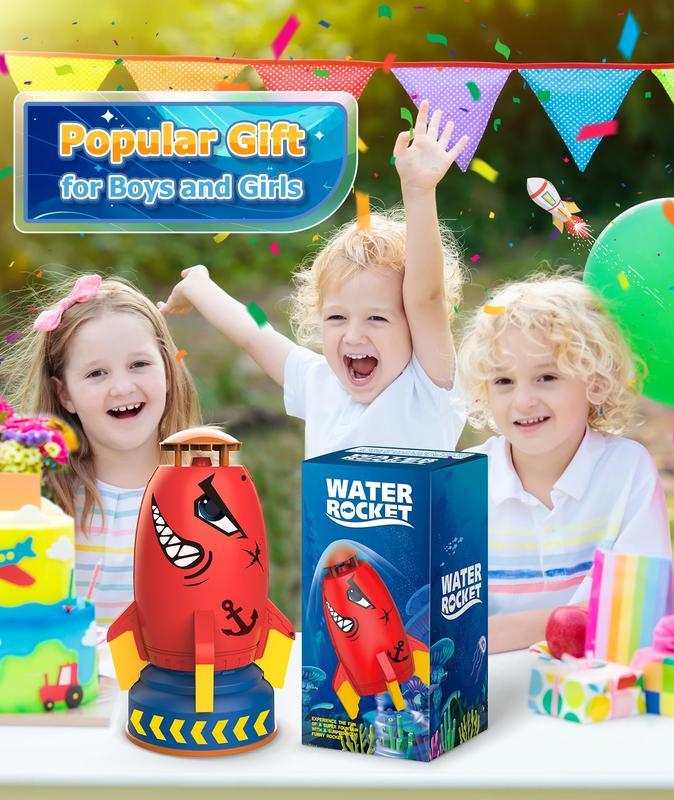 Water Rocket, Sprinkler Water Rocket Launcher Outdoor Water Toys for Kids,Rocket Design Water Powered Liftoff 9-16ft & Spin,Summer Garden Lawns Water Summer Backyard Garden Water Toys for Kids,Birthday Gift for Girls Boys