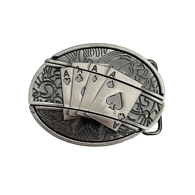 INDIVIDUAL BUCKLES Oval removable western cowboy cowgirl Belt Buckle unflower&cow Western Fashion