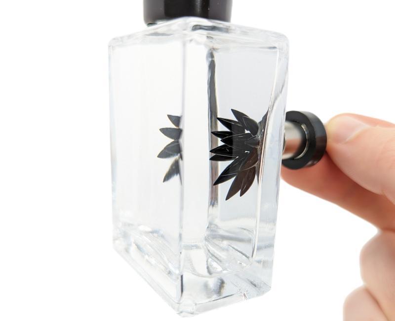 FerroFluid Display Bottle to Display on Desk – Ferro Fluid Liquid Metal STEM, Magnetic Desk Ornament with Neodymium Magnets, Desk Accessory