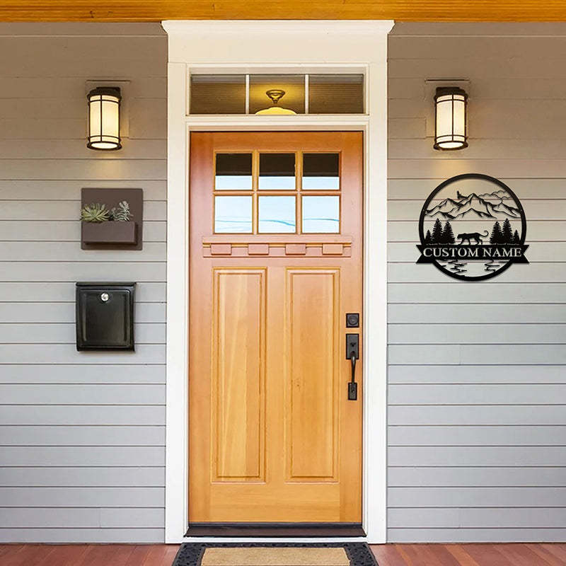 Custom Cougar Metal Wall Art With LED Lights