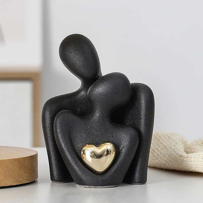 Golden Heart Bond Expression Sculpture