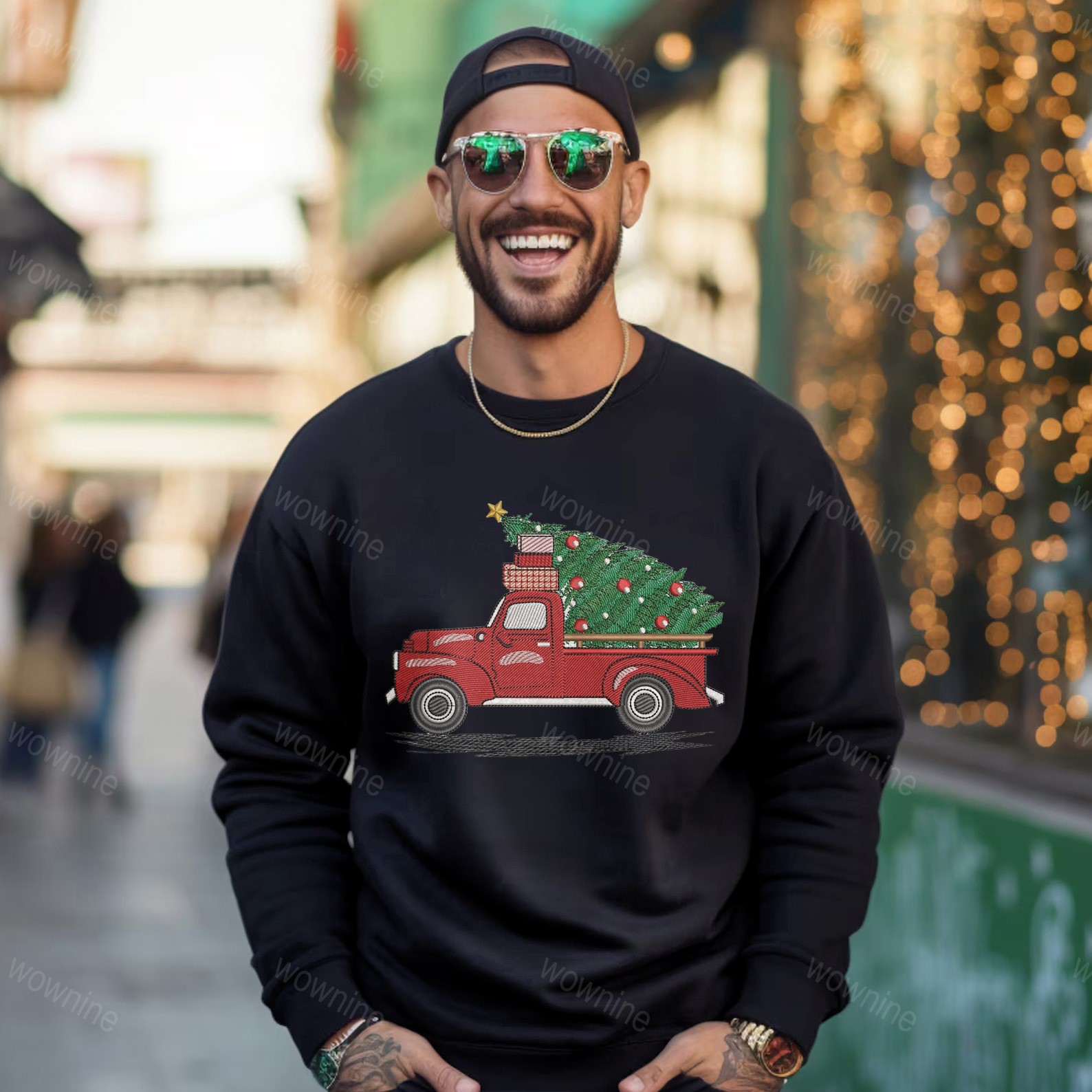 Merry Christmas Car Sweatshirt