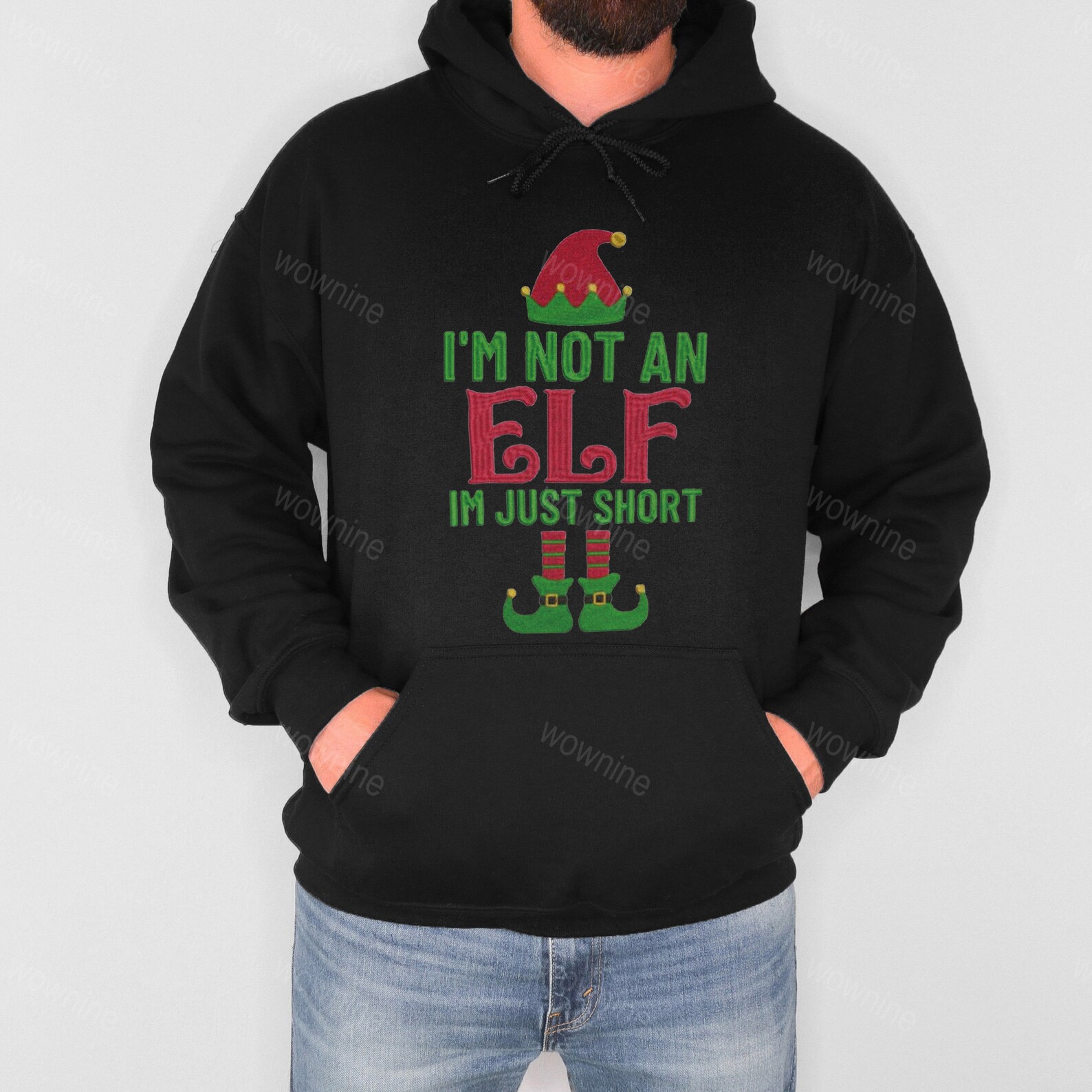 I'm not Short I'm Just a Tall Elf Jumper Embroidered Sweatshirt