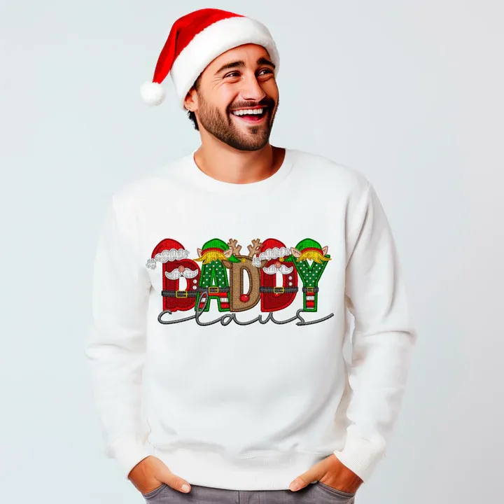 Christams MAMA/DAD/NANA Claus Print Sweatshirt