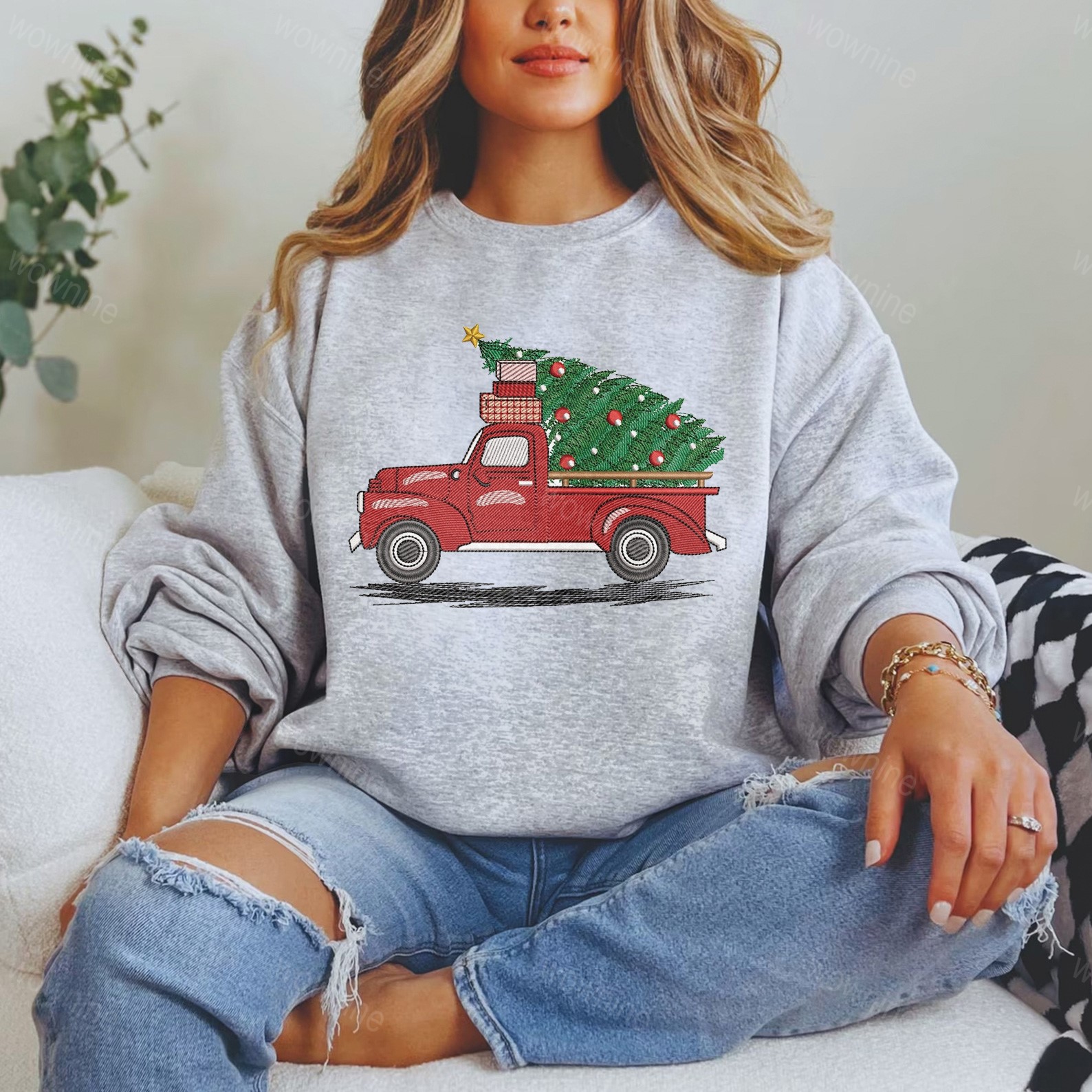Merry Christmas Car Sweatshirt