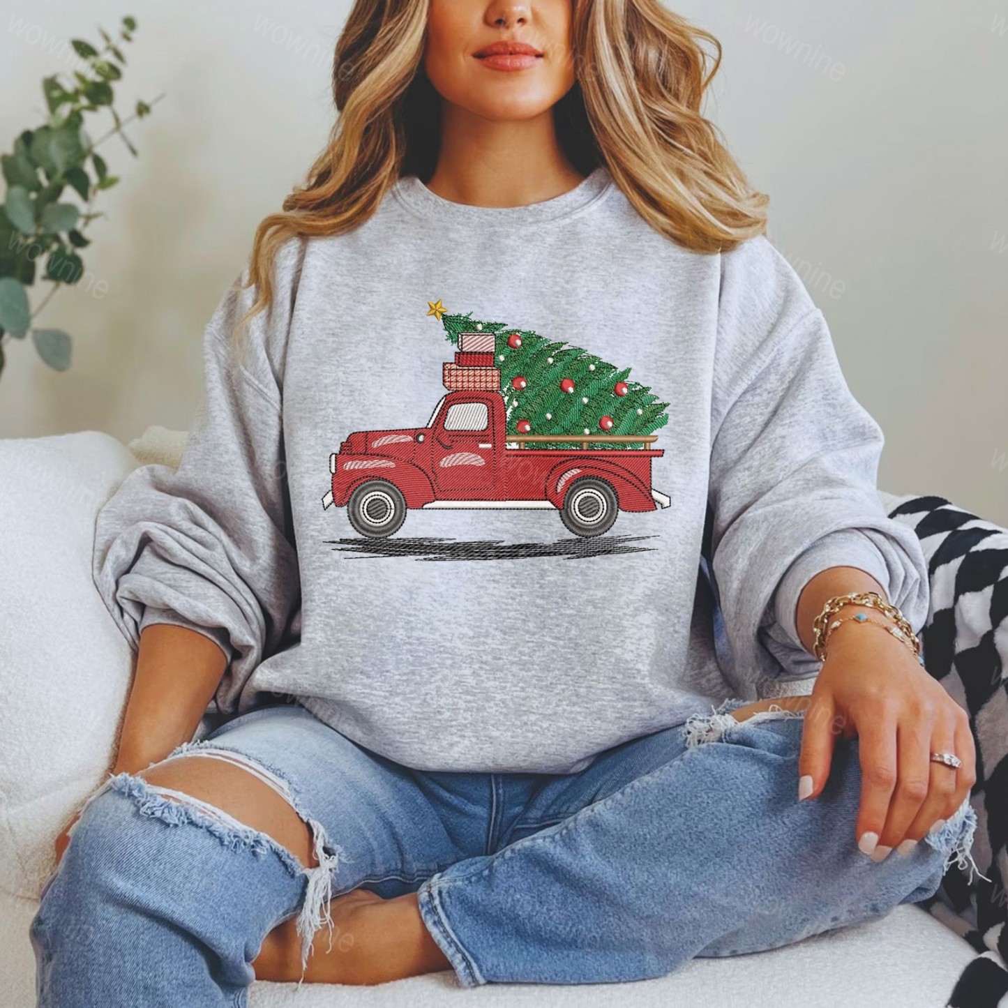 Merry Christmas Car Sweatshirt