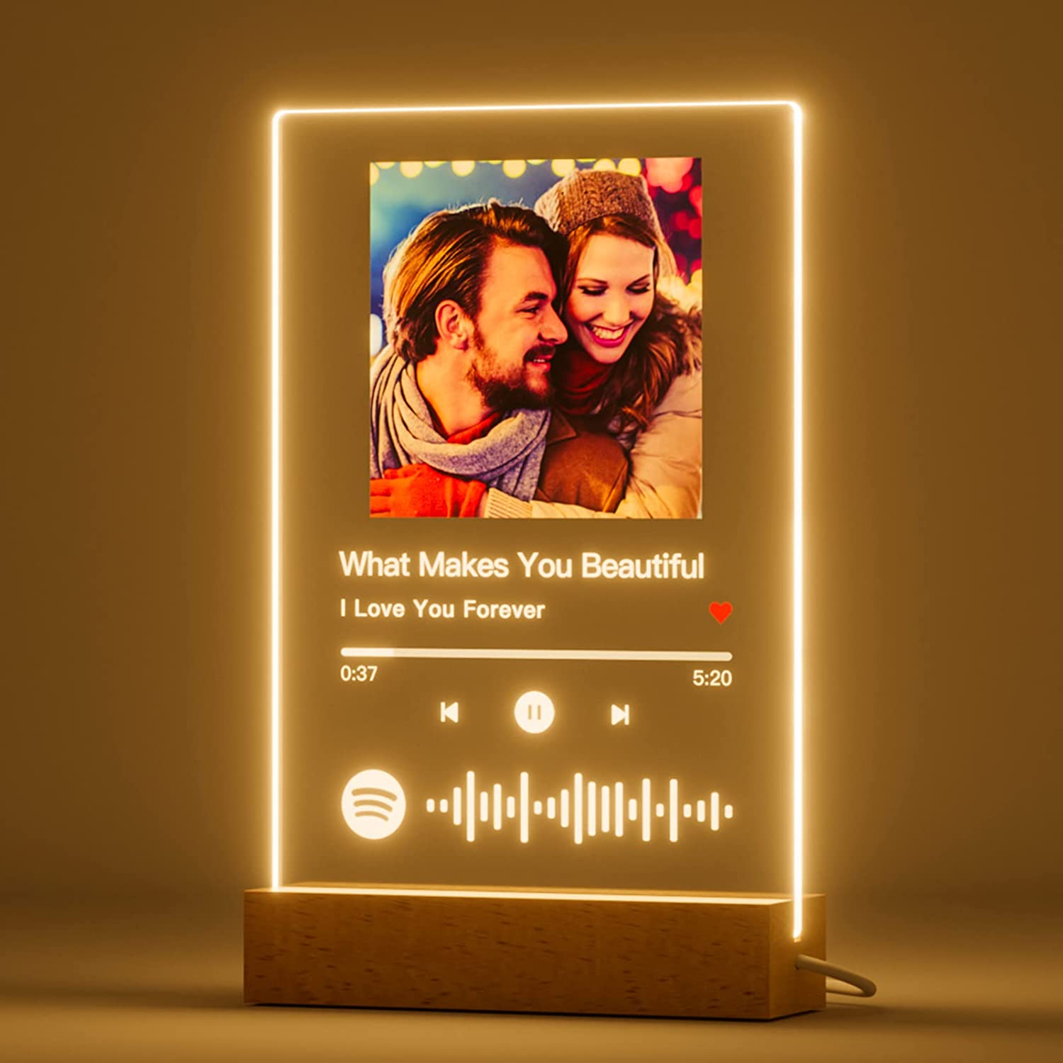 Custom Photo Music Plaque Night Light  *Best Seller*
