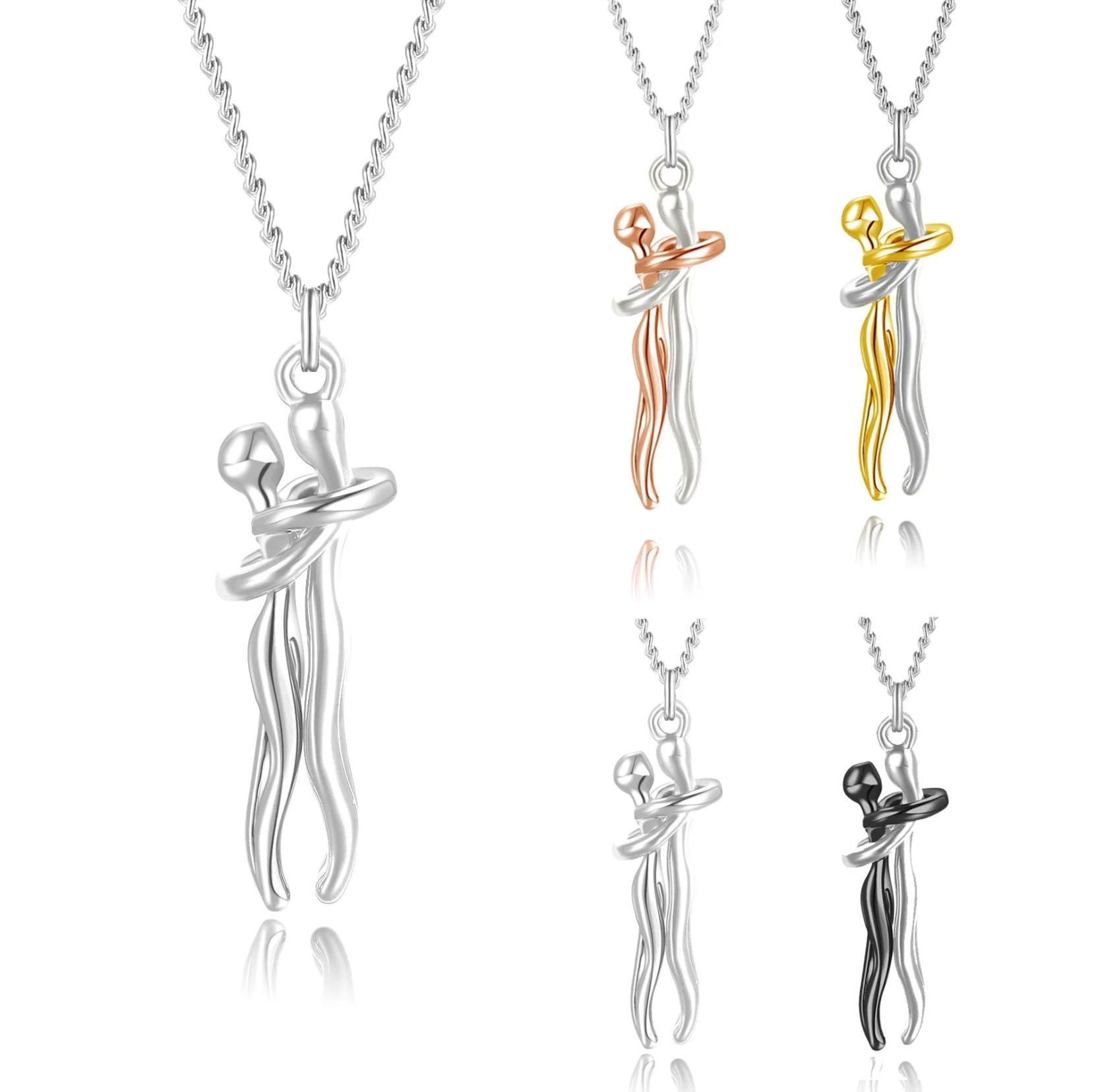 Viral Couples Hugging Necklace