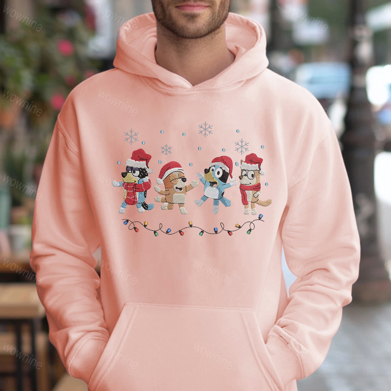 Christmas Dog Family Embroidered Sweatshirt