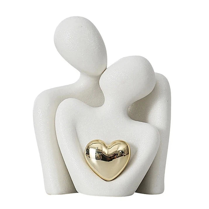 Golden Heart Bond Expression Sculpture