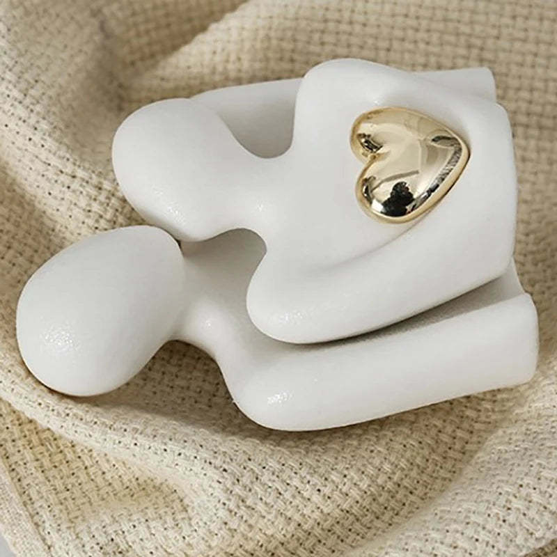 Golden Heart Bond Expression Sculpture