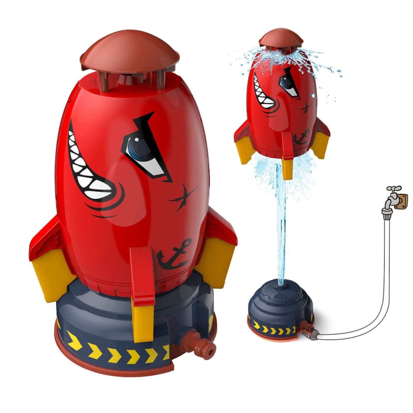Water Rocket, Sprinkler Water Rocket Launcher Outdoor Water Toys for Kids,Rocket Design Water Powered Liftoff 9-16ft & Spin,Summer Garden Lawns Water Summer Backyard Garden Water Toys for Kids,Birthday Gift for Girls Boys